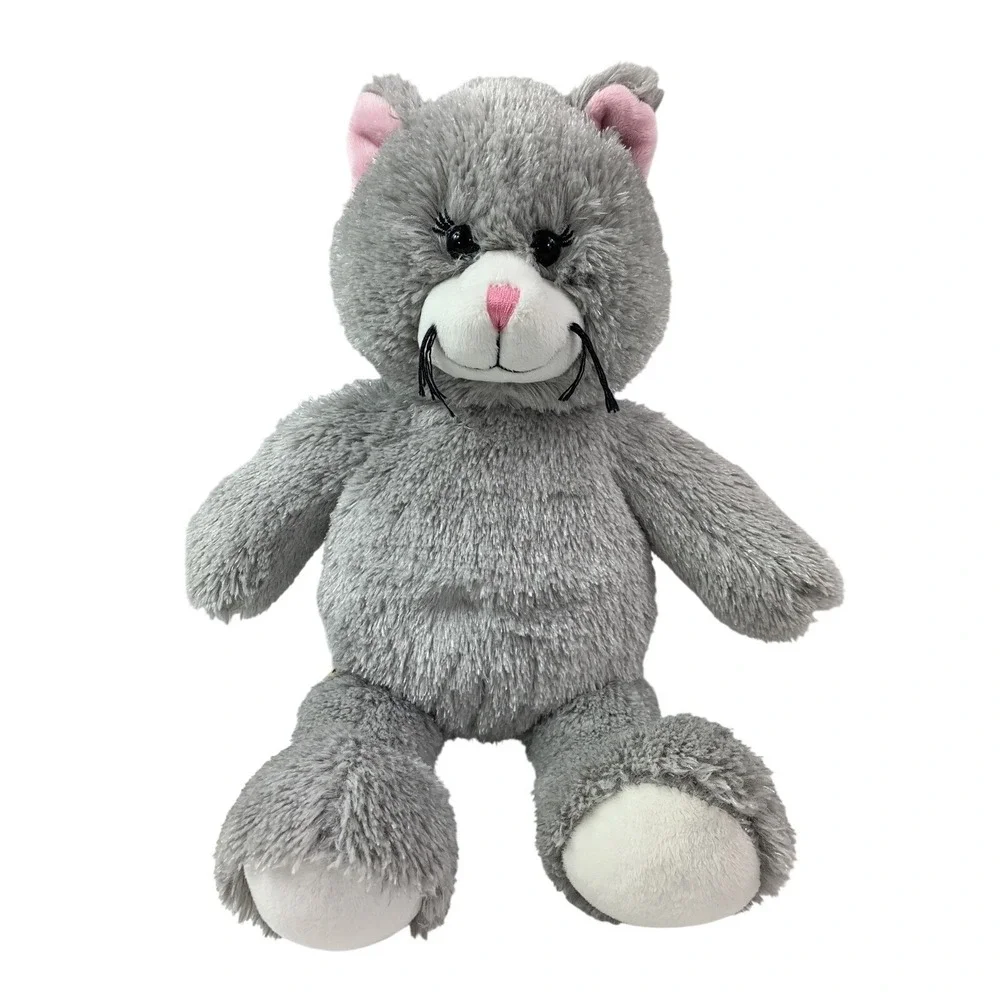 Build A Bear BAB Gray & Pink Kitty Cat Whiskers & Eyelashes 17